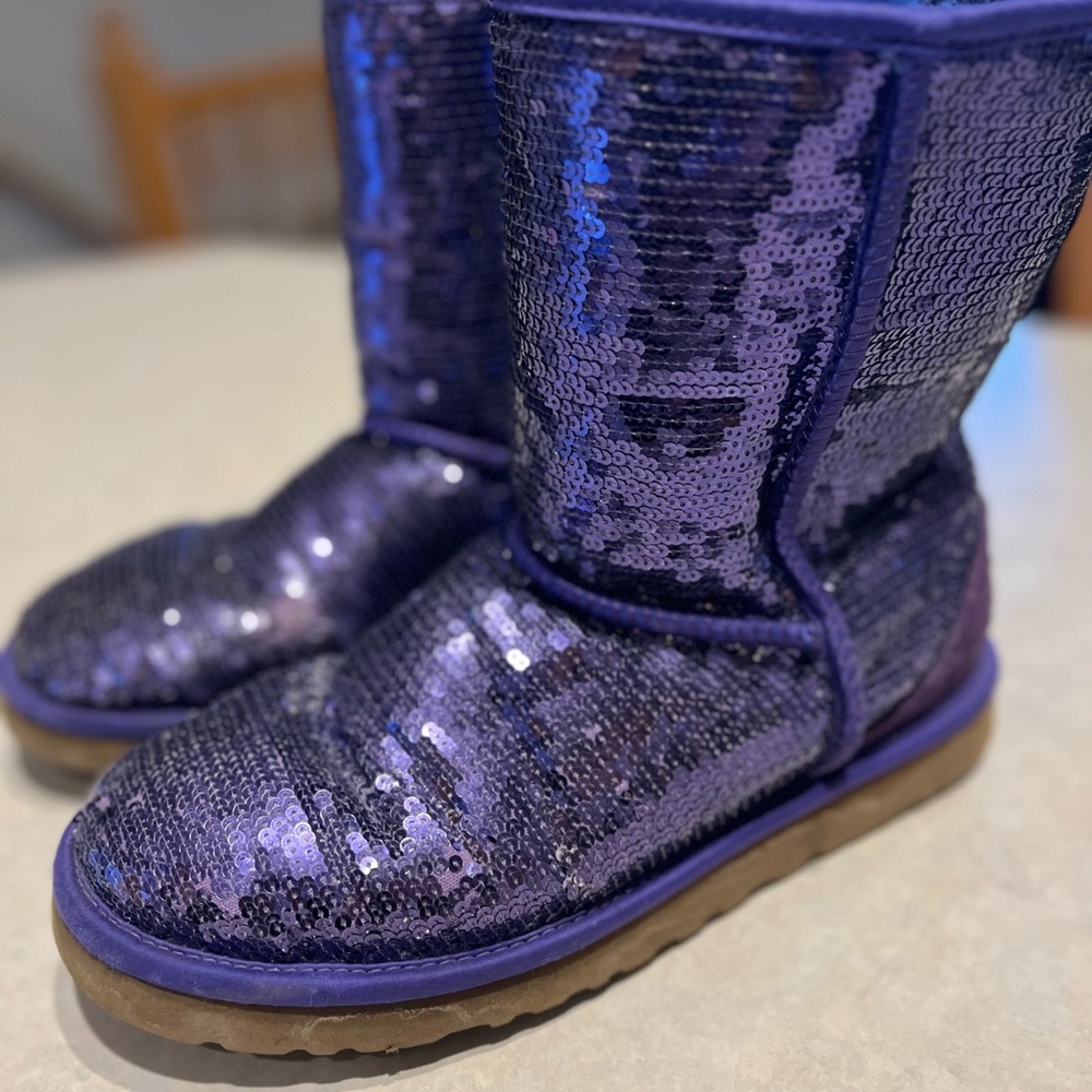 Purple Sequin Ugg Boots